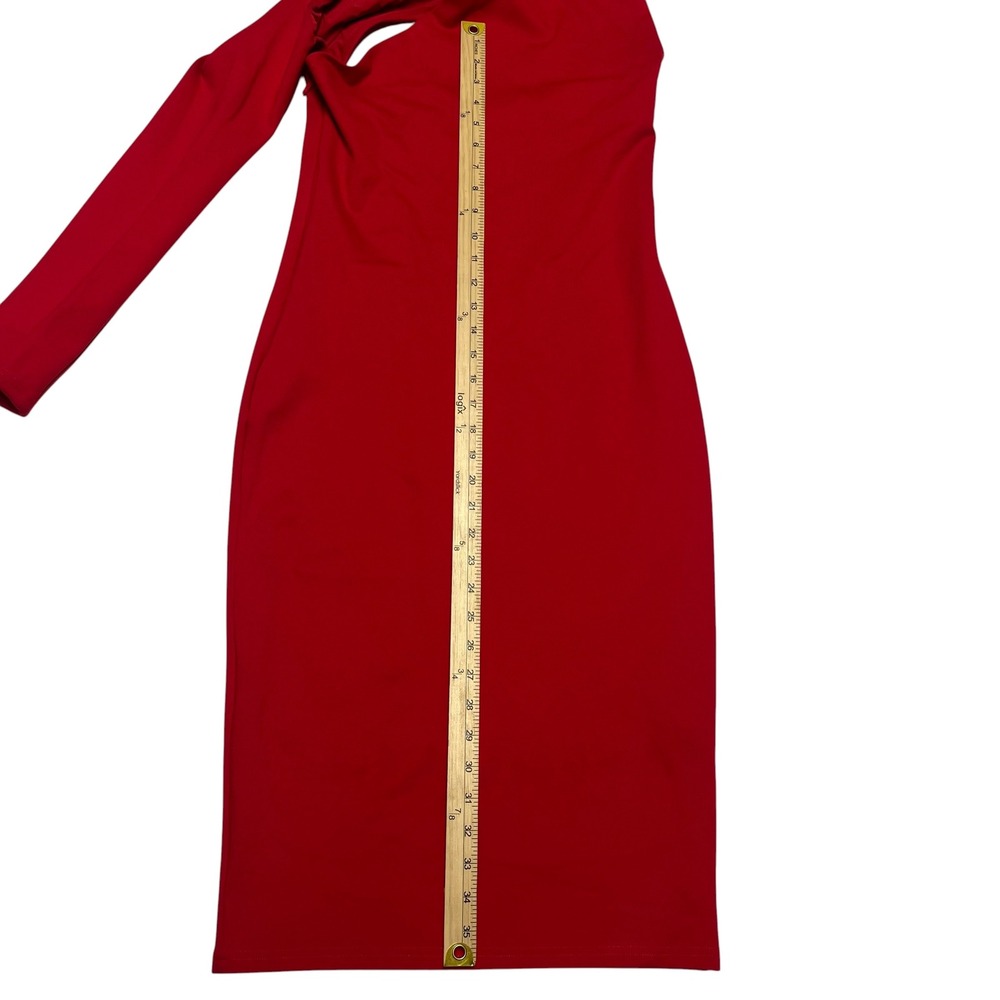 ALIEVA Dasha Modern Midi Dress Red 2XL - Picture 4 of 7
